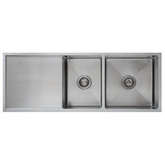 Interchange Uptown 250 Double Bowl Sink with Drainer - 1200 X 450 X 250 Radius Corner